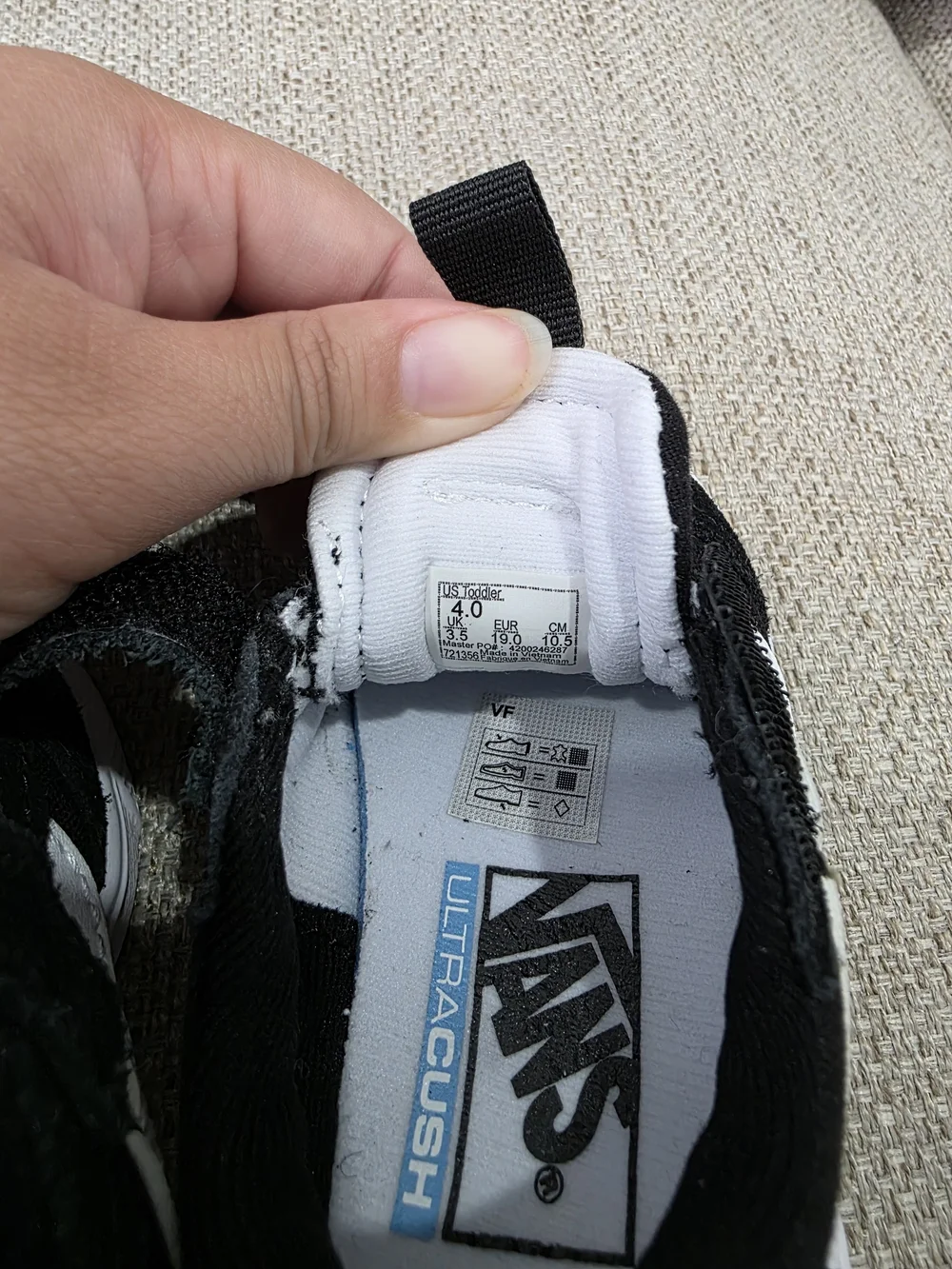 Vans Kids Black & White Skate Sneakers